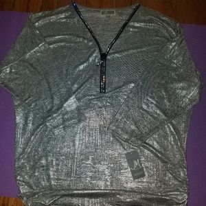 SILVER AND BLACK TOP